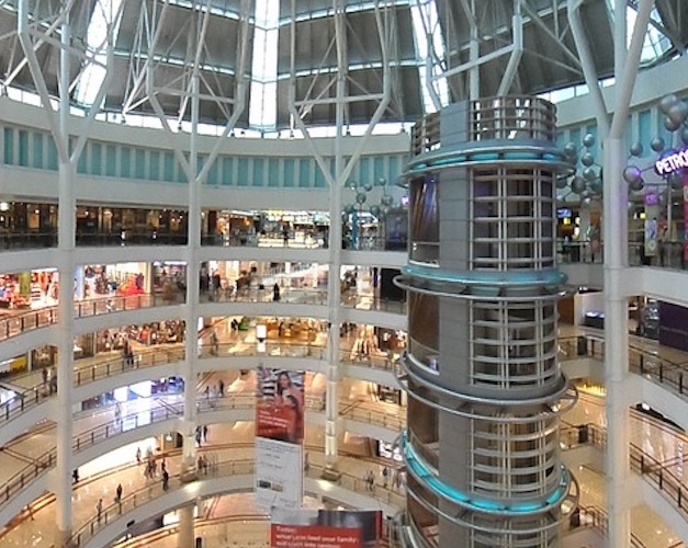 Walking through The Mall at Millenia in Orlando, Florida 