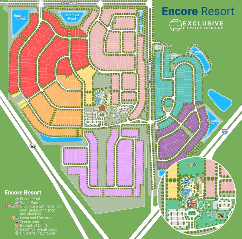 Encore Resort Map containing 6 Bedroom Encore Resort Villas