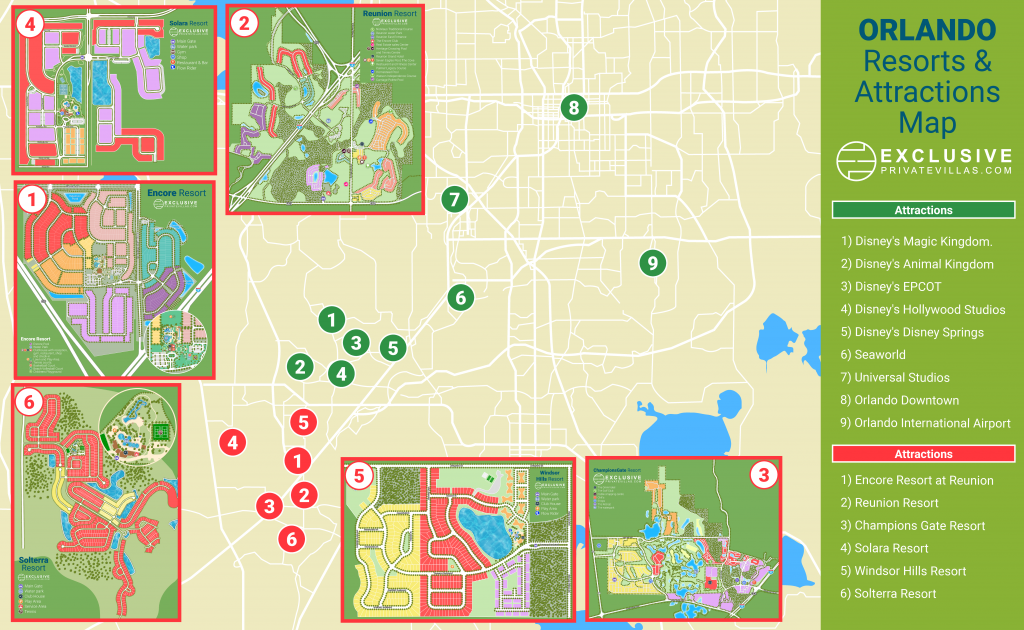 Orlando Vacation Homes Area Map