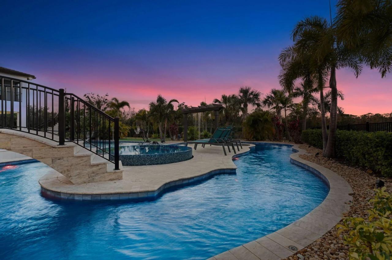 private pool and outdoor space at a luxury Orlando villa