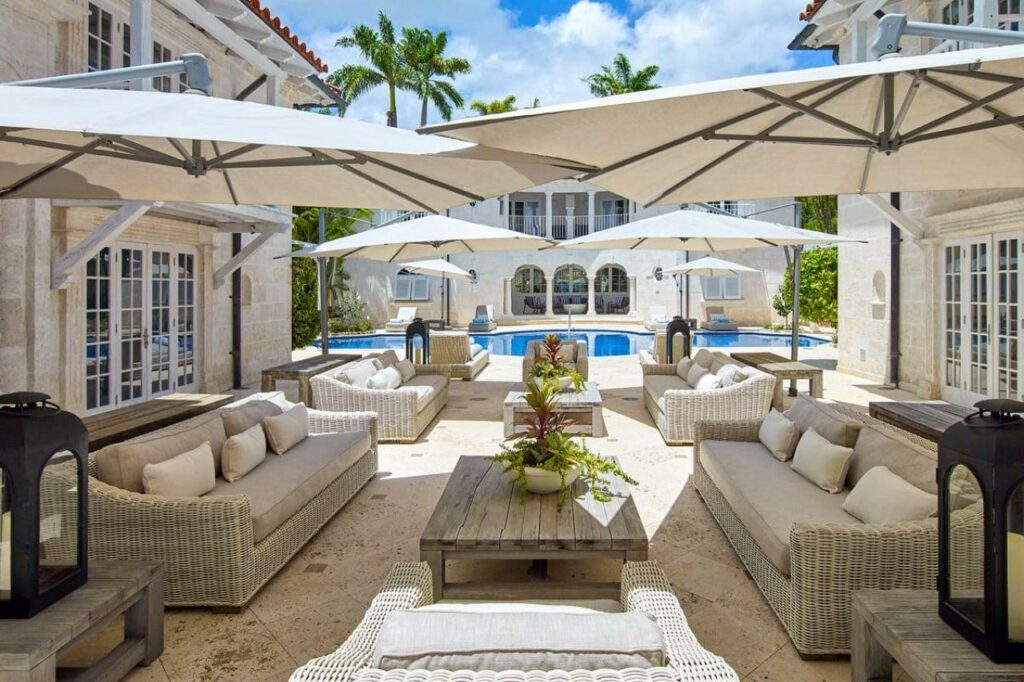 Outside living Area in Luxury Villa in Barbados